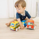 Melissa & Doug K's Kids' Soft Baby Pull-Back Vehicle Set with 4 Cars and Trucks-000772091688-LR-355314-4-LR eShop