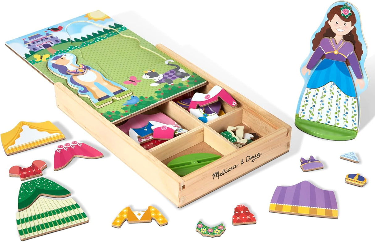 Melissa & Doug Princess & Horse Magnetic Dress-Up Wooden Play Set, 37 count-000772303217-LR-348457-4-LR eShop