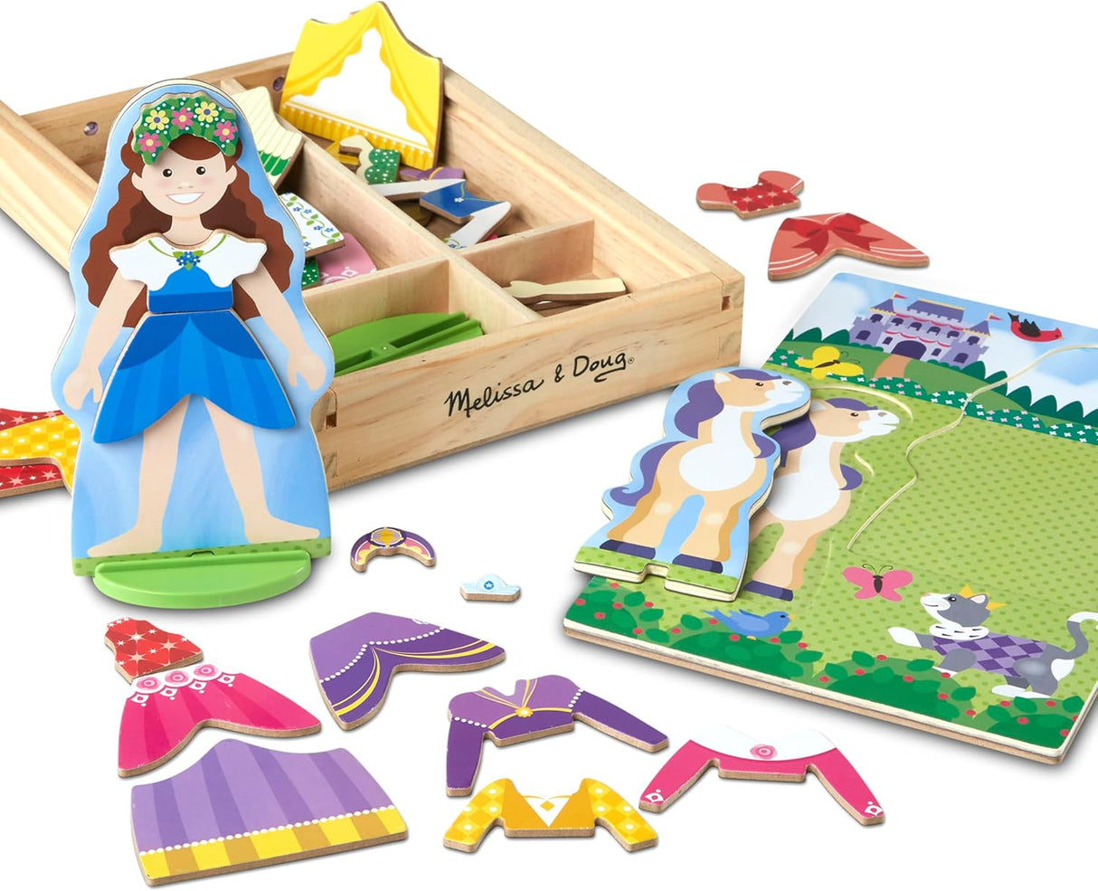 Melissa & Doug Princess & Horse Magnetic Dress-Up Wooden Play Set, 37 count-000772303217-LR-348457-5-LR eShop