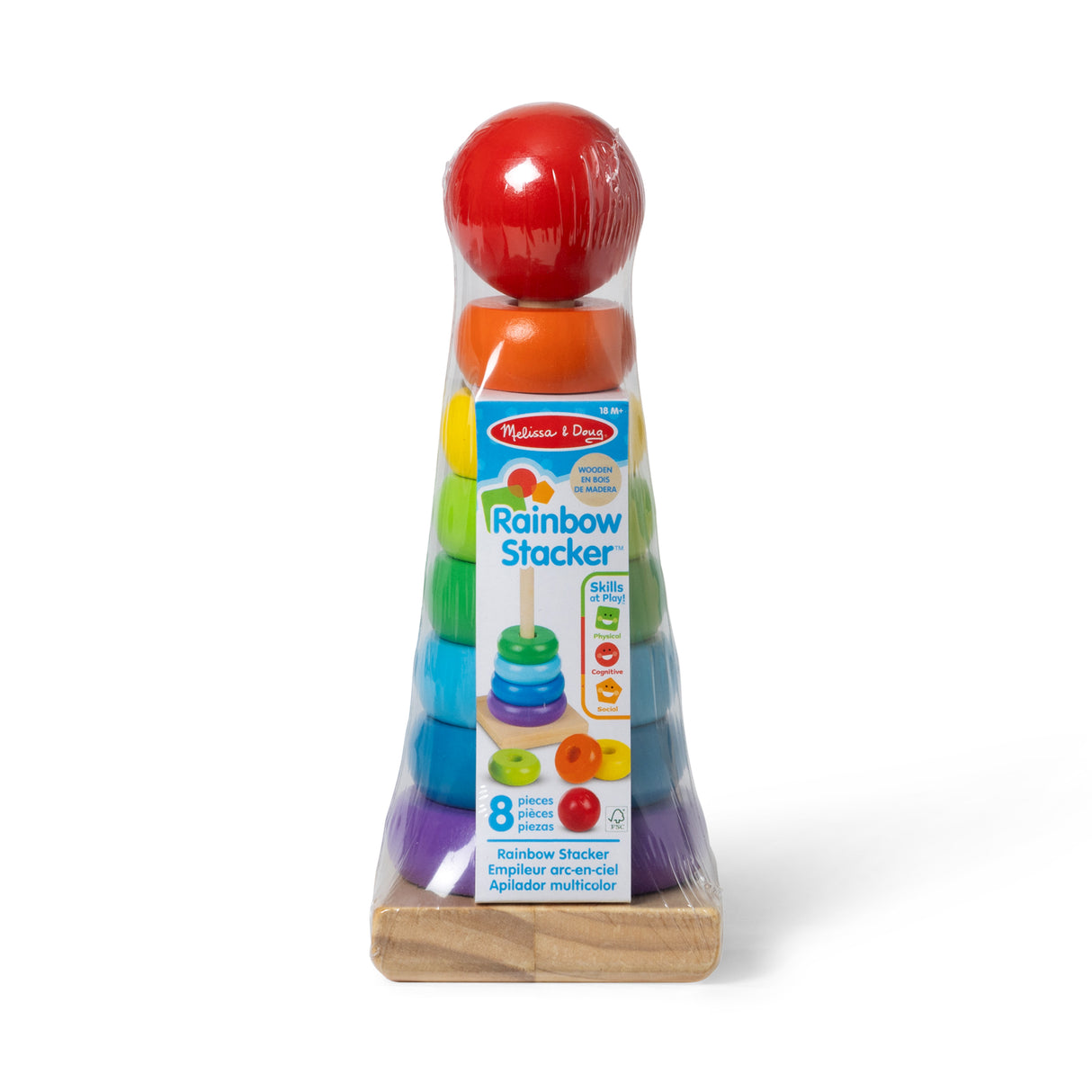 Melissa & Doug Rainbow Stacker Wooden Ring Educational Toy-000772005760-LR-330694-7-LR eShop