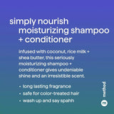 Method Simply Nourish Moisturizing Shampoo - Sulfate & Silicone Free - Travel Size, 3.4 oz-843536108174-LR-358651-4-LR eShop