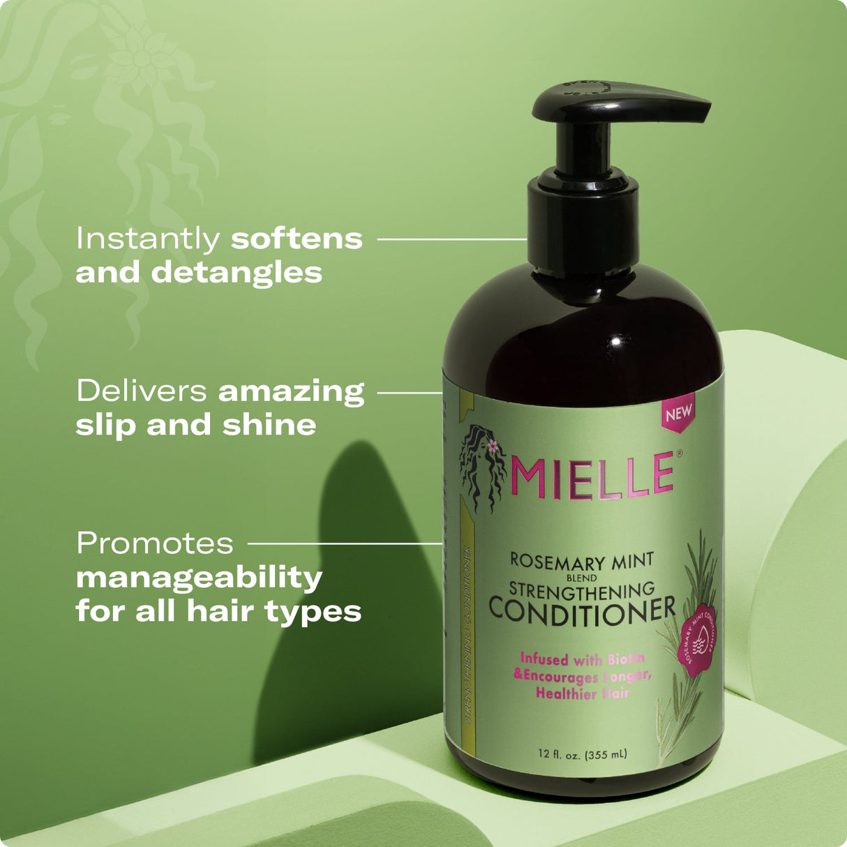 MIELLE Rosemary Mint Strengthening Conditioner, 12 oz-850035582251-LR-355161-4-LR eShop