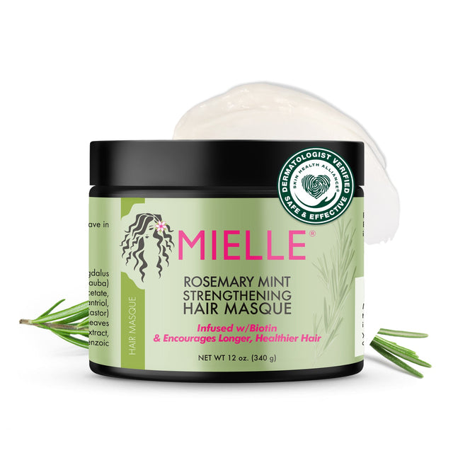 MIELLE Rosemary Mint Strengthening Hair Masque, 12 oz-854102006763-LR-355185-1-LR eShop