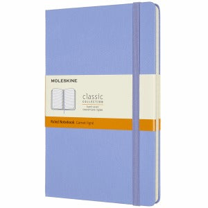 Moleskine Classic Notebook, Large, 5" X 8.25", Ruled, 240 Pages, Hard Cover, Hydrangea Blue-8056420850819-LR-350197-1-LR eShop
