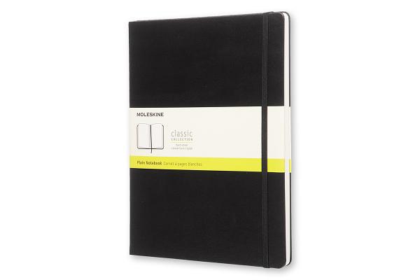 Moleskine Classic Plain Paper Notebook, Hard Cover and Elastic Closure Journal, Color Black, Size Extra Large 19 X 25 Cm, 192 Pages-8051272892710-LR-350253-1-LR eShop