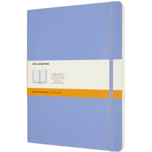 Moleskine - Classic Ruled Notebook Soft Cover and Elastic Closure Size X-Large 19 X 25 Cm - Hydrangea Blue 192 Pages-8056420850956-LR-350274-1-LR eShop