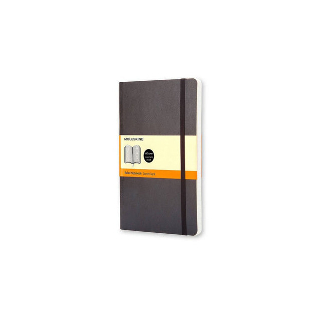 Moleskine Classic Ruled Paper Notebook - Soft Cover and Elastic Closure Journal - Color Black - Large 13 X 21 A5 - 192 Pages-9788883707162-LR-350198-1-LR eShop