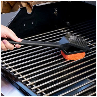 Mr. Bar-B-Q Dual Head Grill Brush with Scrub Pad-076903603204-LR-354305-3-LR eShop