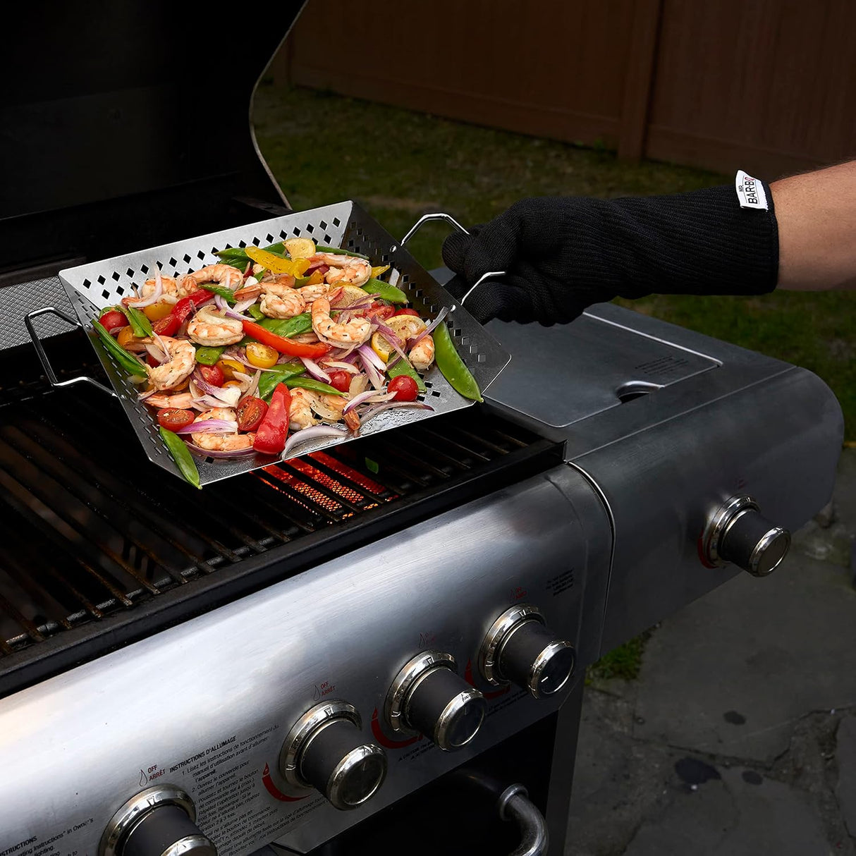 Mr. Bar-B-Q Extreme Heat Resistant Barbecue Glove, Black-076903060304-LR-354279-6-LR eShop
