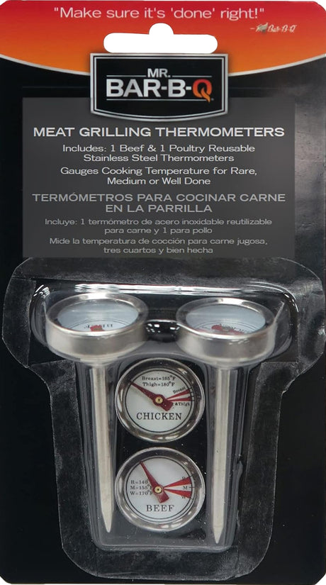 Mr. Bar-B-Q Stainless Steel Meat Grilling Thermometers, 2 Pack-076903401466-LR-354477-1-LR eShop