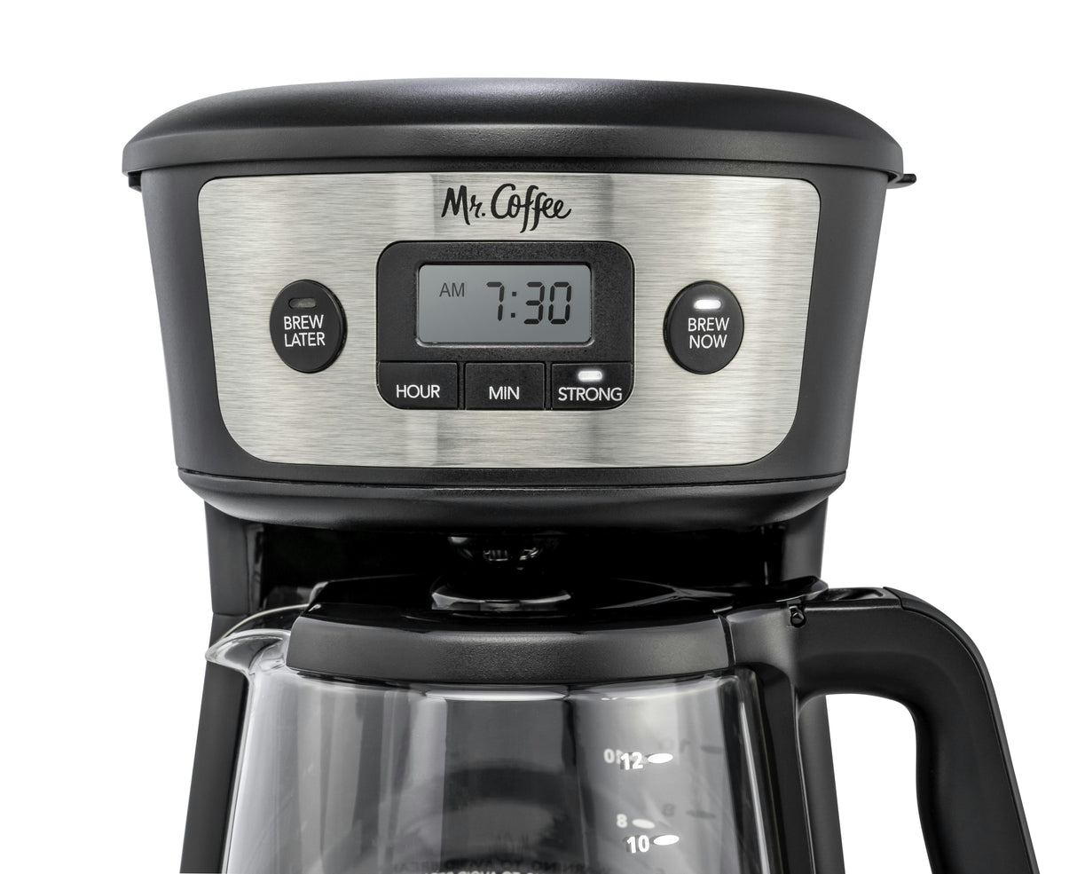 Mr. Coffee 12-Cup Programmable Coffeemaker with Strong Brew Selector- Black-053891147576-LR-344086-3-LR eShop