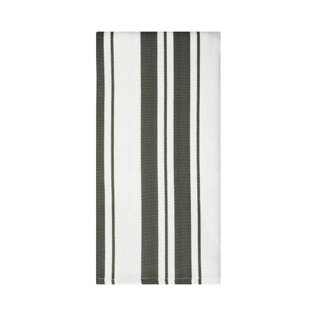 MUkitchen 100% Classic Stripe Towel - Pewter, 20"x30"-813278020188-LR-321158-1-LR eShop