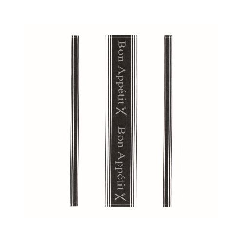 MUkitchen 100% Cotton Jacquard Woven Towel - Bon Appetit Onyx, 20"x30"-813278028436-LR-335007-1-LR eShop