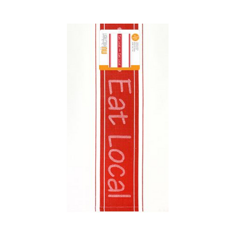 MUkitchen 100% Cotton Jacquard Woven Towel - Eat Local, 20"x30"-813278021567-LR-315892-1-LR eShop
