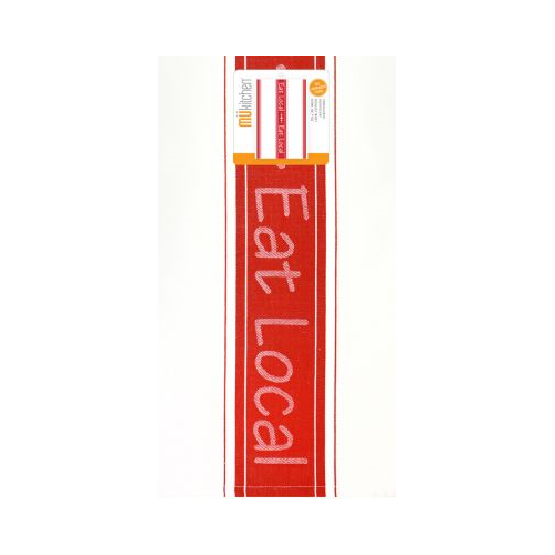 MUkitchen 100% Cotton Jacquard Woven Towel - Eat Local, 20"x30"-813278021567-LR-315892-1-LR eShop