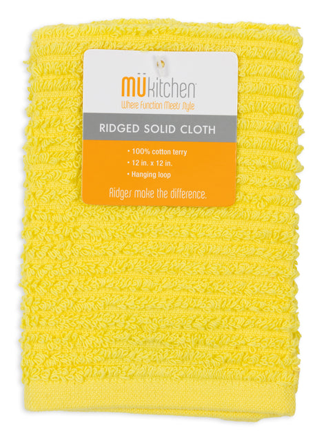 MÜkitchen 100% Cotton Ridged Solid Cloth - Sunburst, 12"x12"-813278023684-LR-321147-1-LR eShop
