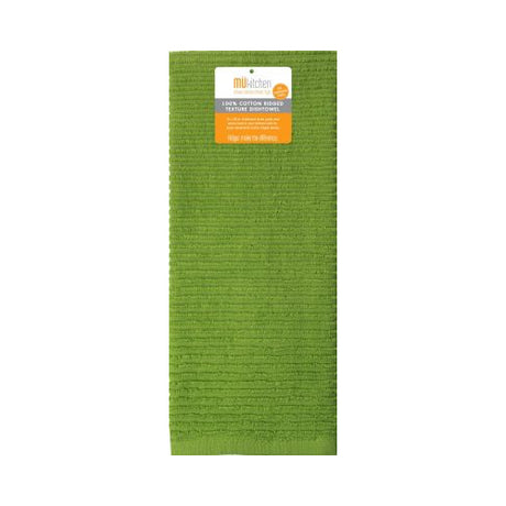 MUkitchen 100% Cotton Ridged Solid Towel - Cactus, 18"x28"-813278023738-LR-315997-1-LR eShop