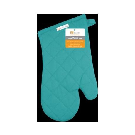 MUkitchen 100% Cotton Terry-Lined 13"x7" Oven Mitt - Surf-811700010264-LR-307723-1-LR eShop