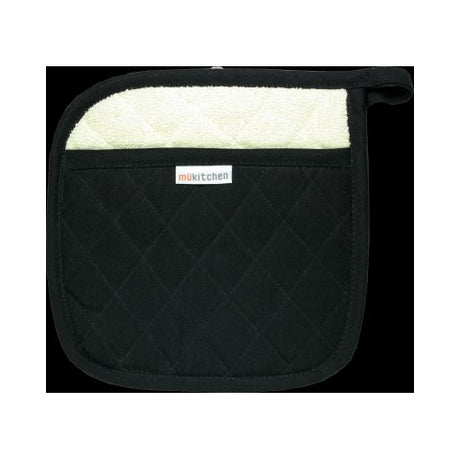 MUkitchen 100% Cotton Terry-Lined 9"x9" Potholder - Onyx-811700013081-LR-321614-1-LR eShop