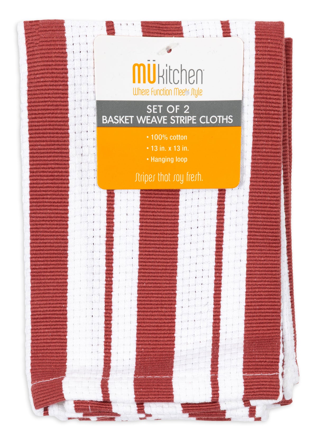 MÜkitchen Basket Weave Cloth - 13 x 13", Brick-810042572966-LR-342278-1-LR eShop