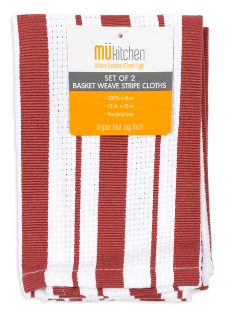 MÜkitchen Basket Weave Cloth - 13 x 13", Brick-810042572966-LR-342278-1-LR eShop