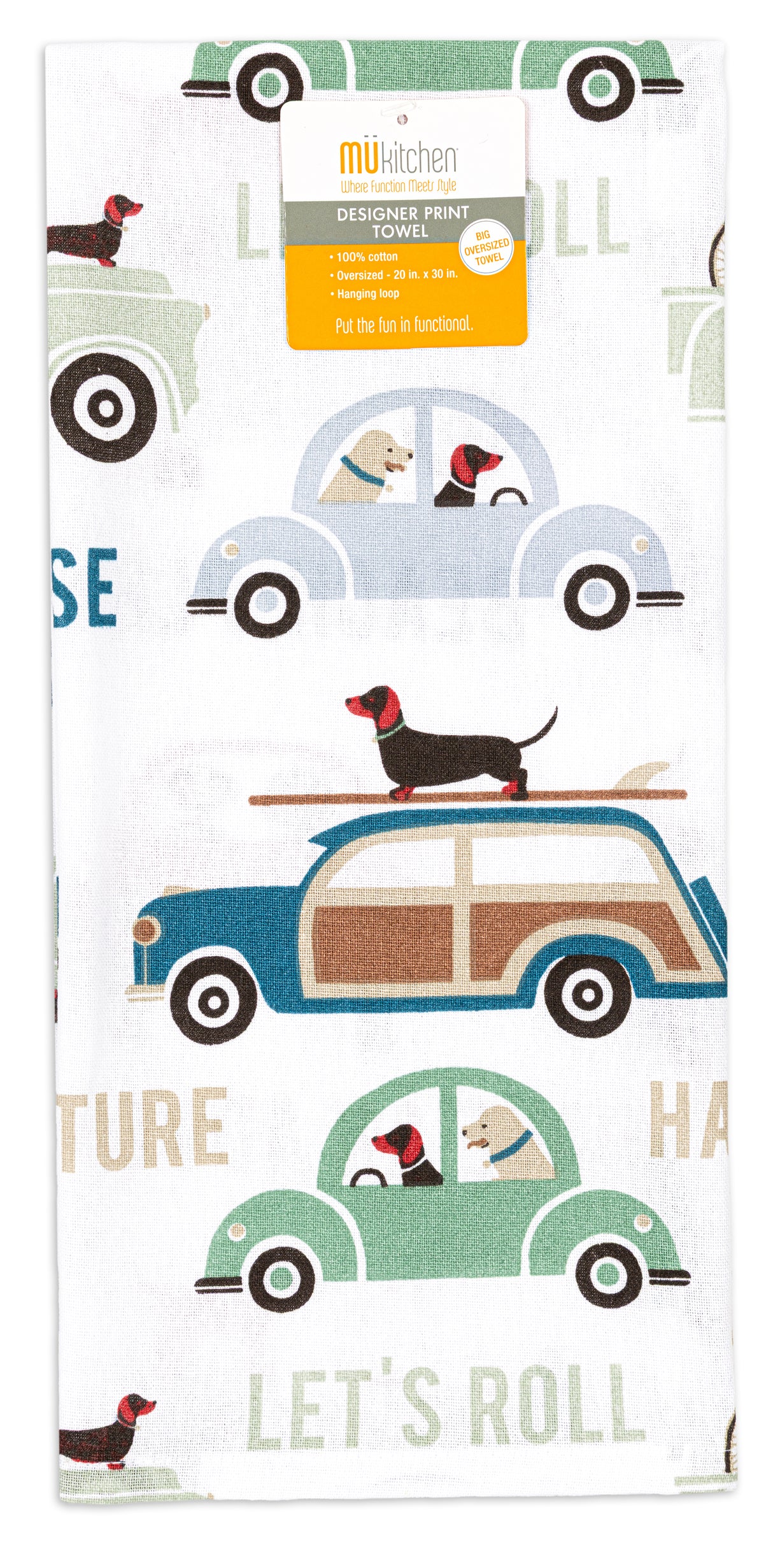 MÜkitchen Designer Print Cotton Tea Towel - Beach Bums-810042570207-LR-350811-1-LR eShop