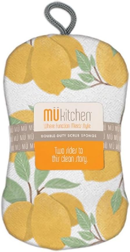 MUkitchen Durable Microfiber Sponge with Scrubber - Lemon Tree-810042572874-LR-348266-1-LR eShop
