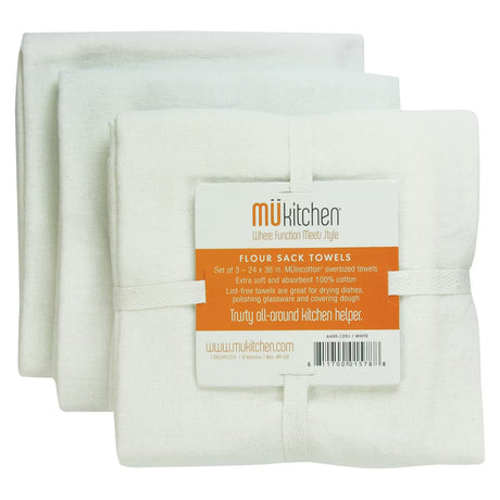 Mukitchen Flour Sack Kitchen Towels - White, 3 count-811700015788-LR-307739-1-LR eShop