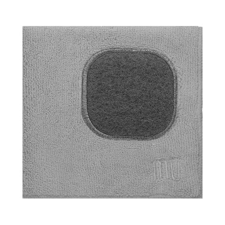 MUkitchen Microfiber Dishcloth With Built-In Scrubber - Nickel, 12" x 12"-811700010349-LR-315972-1-LR eShop