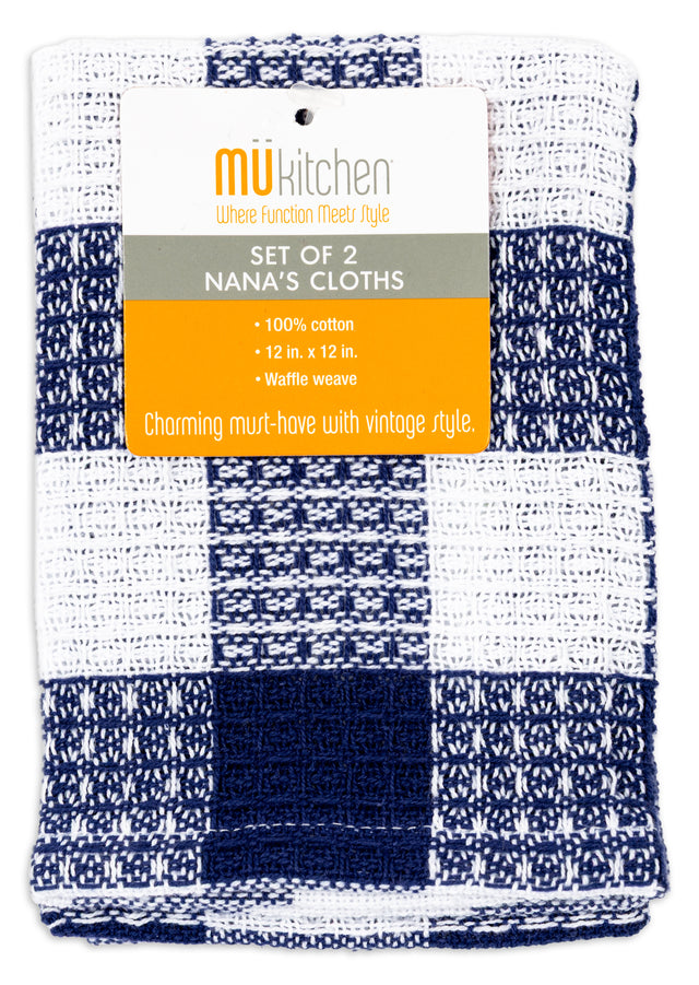MÜkitchen Nana's Dish Cloth - Ink Blue, 2 count-810042575905-LR-350815-1-LR eShop