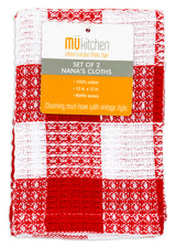 MUkitchen Nanas Vintage Dish Cloth Set of 2- Crimson Red-810042575929-LR-350805-1-LR eShop