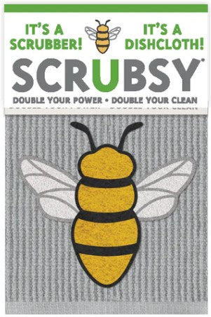 MÜkitchen Scrubsy 12"x12" 100% Cotton Dishcloth & Scrubber - Bee-810042575813-LR-351022-1-LR eShop