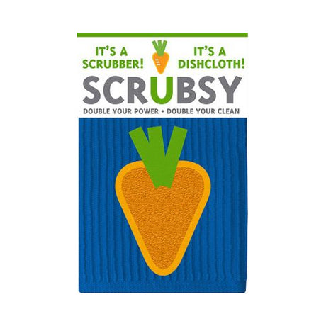 MUkitchen Scrubsy 12"x12" 100% Cotton Dishcloth & Scrubber - Carrot-813278023424-LR-315993-1-LR eShop