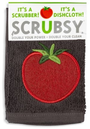 MÜkitchen Scrubsy 12"x12" 100% Cotton Dishcloth & Scrubber - Tomato-813278023080-LR-315992-1-LR eShop