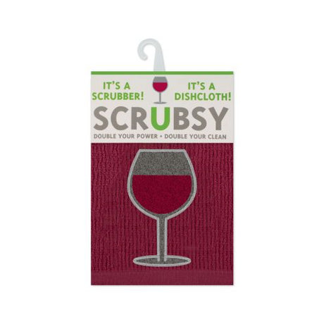 MUkitchen Scrubsy 12"x12" 100% Cotton Dishcloth & Scrubber - Wine-810042570016-LR-338387-1-LR eShop