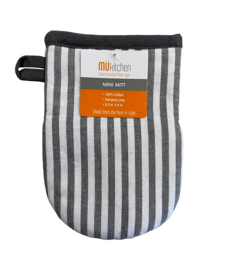 MÜkitchen Stripped Mini Mitt - Gray-810135546904-LR-359449-1-LR eShop