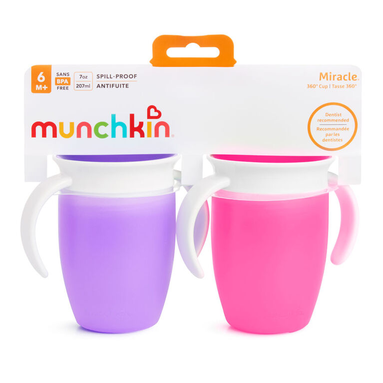 Munchkin Miracle 360 ° Trainer Cup Assorted Colors - 2 pack, 7 Oz-735282211362-LR-331086-3-LR eShop