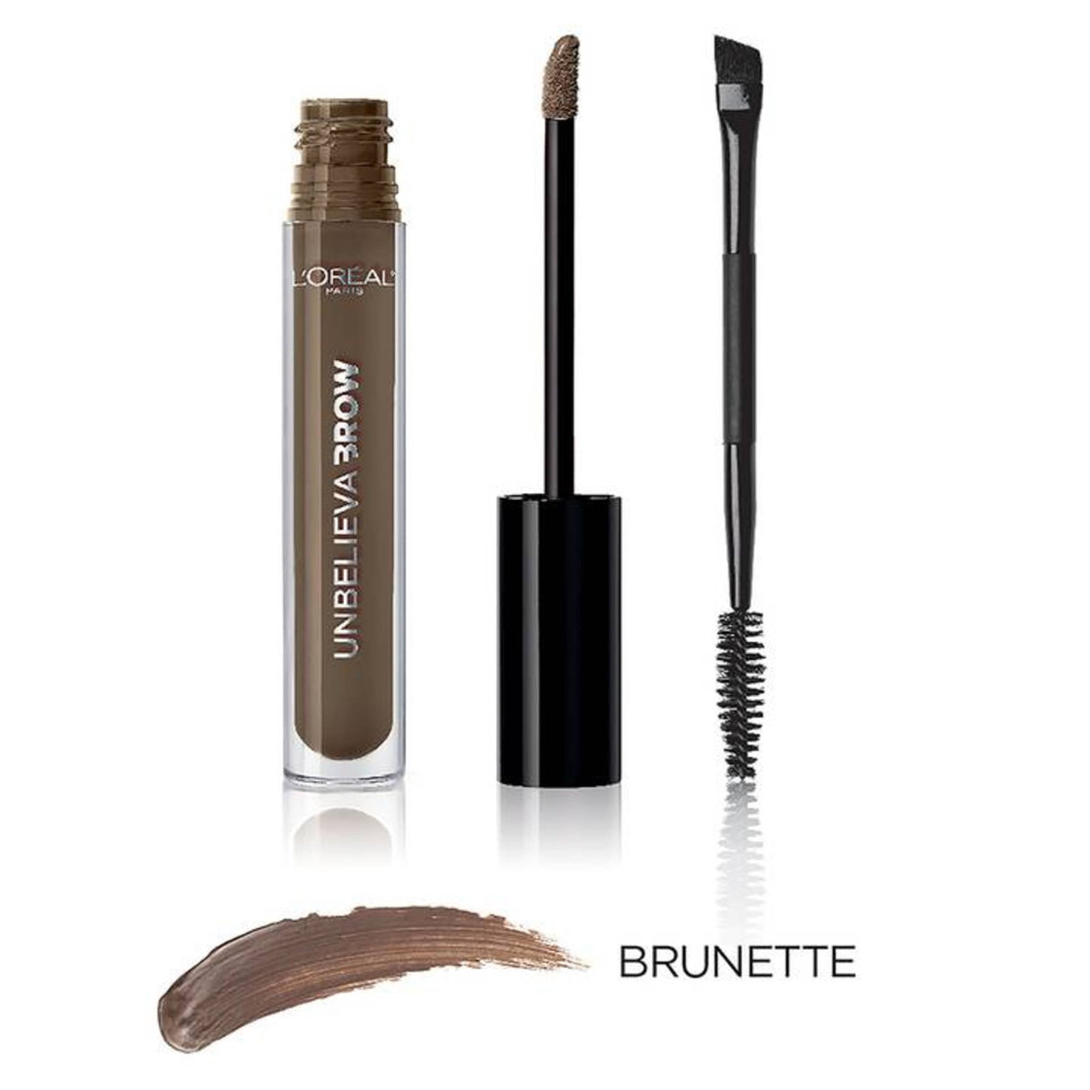 L'Oreal Paris Unbelieva-Brow Longwear Waterproof Tinted Brow Gel, Brunette, 0.15 fl. oz.