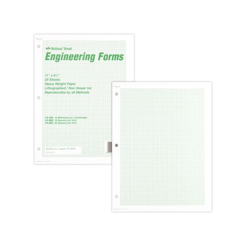 National Computation Notebook, 4 X 4 Quad, Brown, Green Paper, 11.75" x 9.25", 75 Sets-073333121889-LR-324395-1-LR eShop
