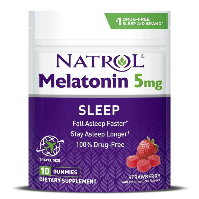 NATROL Melatonin Gummies - Strawberry Flavor, 10 Gummies-047469079789-LR-356192-1-LR eShop