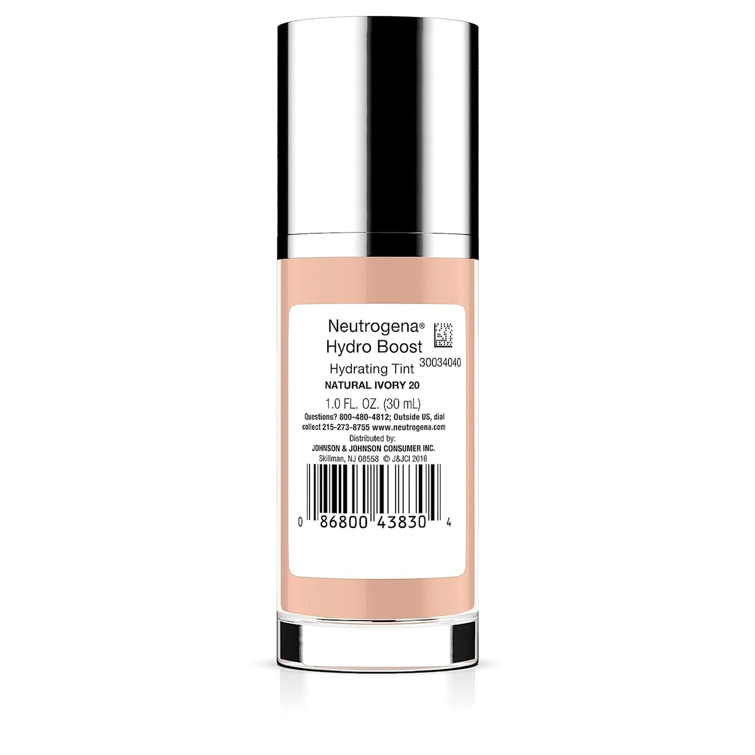 Neutrogena Hydro Boost Hydrating Tint, 20 Natural Ivory, 1.0 fl