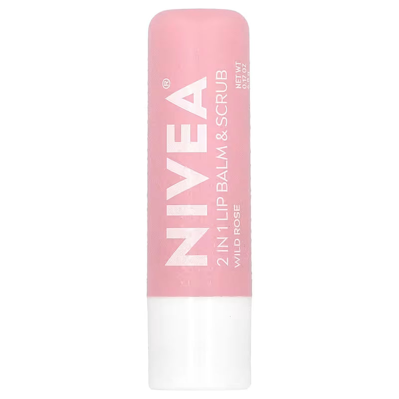 NIVEA 2-in-1 Wild Rose Lip Balm and Lip Scrub, Lip Exfoliator, 0.17 Oz Stick-072140026745-LR-363495-1-LR eShop