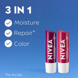 NIVEA Berry and Cherry Lip Care, Tinted Lip Balm Set with Blackberry and Cherry, 0.17 Oz Stick, 2 Count-072140040864-LR-363539-2-LR eShop