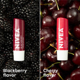 NIVEA Berry and Cherry Lip Care, Tinted Lip Balm Set with Blackberry and Cherry, 0.17 Oz Stick, 2 Count-072140040864-LR-363539-4-LR eShop