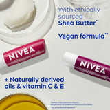 NIVEA Berry and Cherry Lip Care, Tinted Lip Balm Set with Blackberry and Cherry, 0.17 Oz Stick, 2 Count-072140040864-LR-363539-7-LR eShop