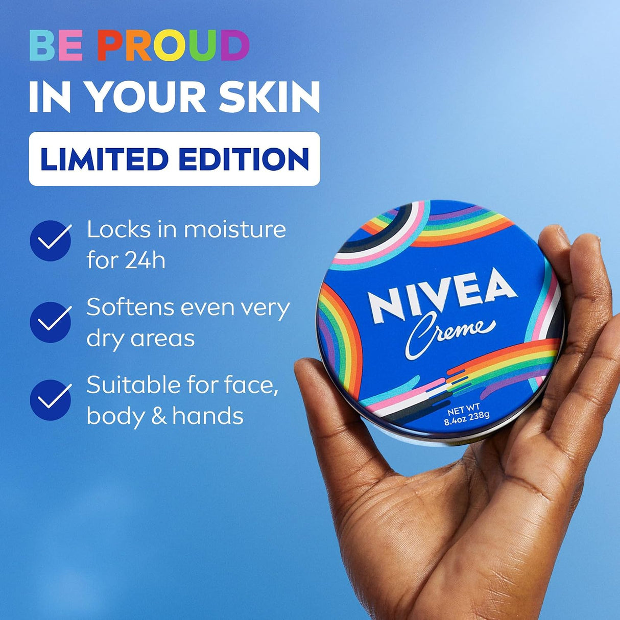 NIVEA Creme Body Face and Hand Moisturizing Cream - Limited-Edition Pride Creme Jar, 8.4 oz-072140040710-LR-363983-2-LR eShop
