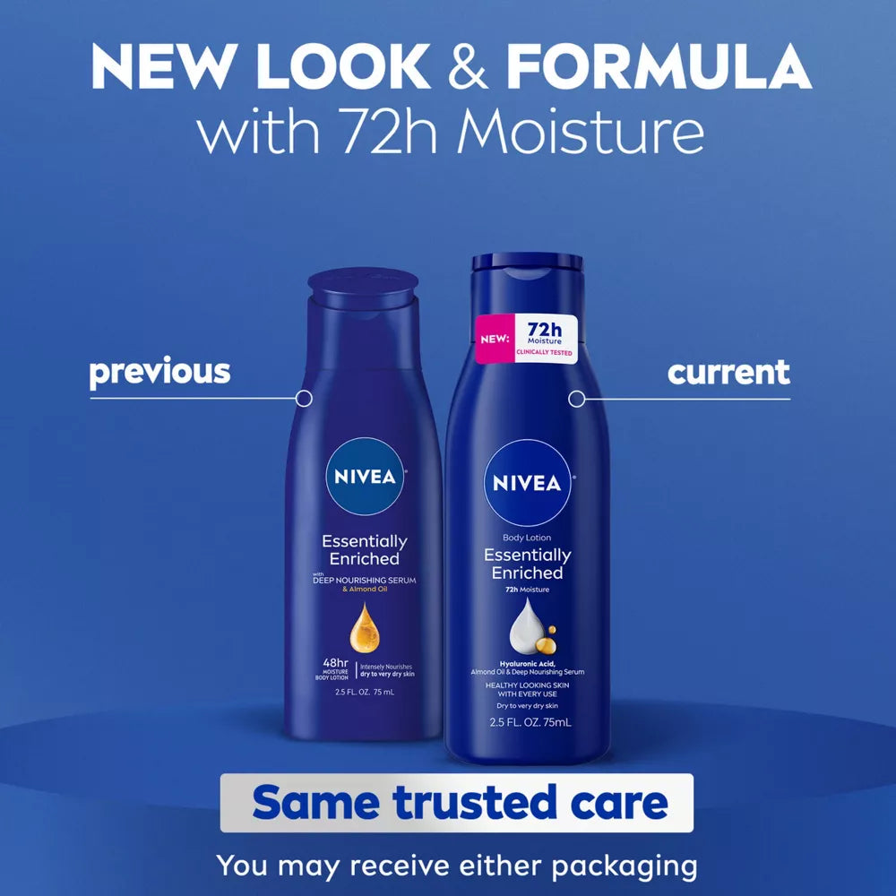 NIVEA Essentially Enriched Body Lotion - Fresh, 2.5 oz-072140013028-LR-309230-3-LR eShop
