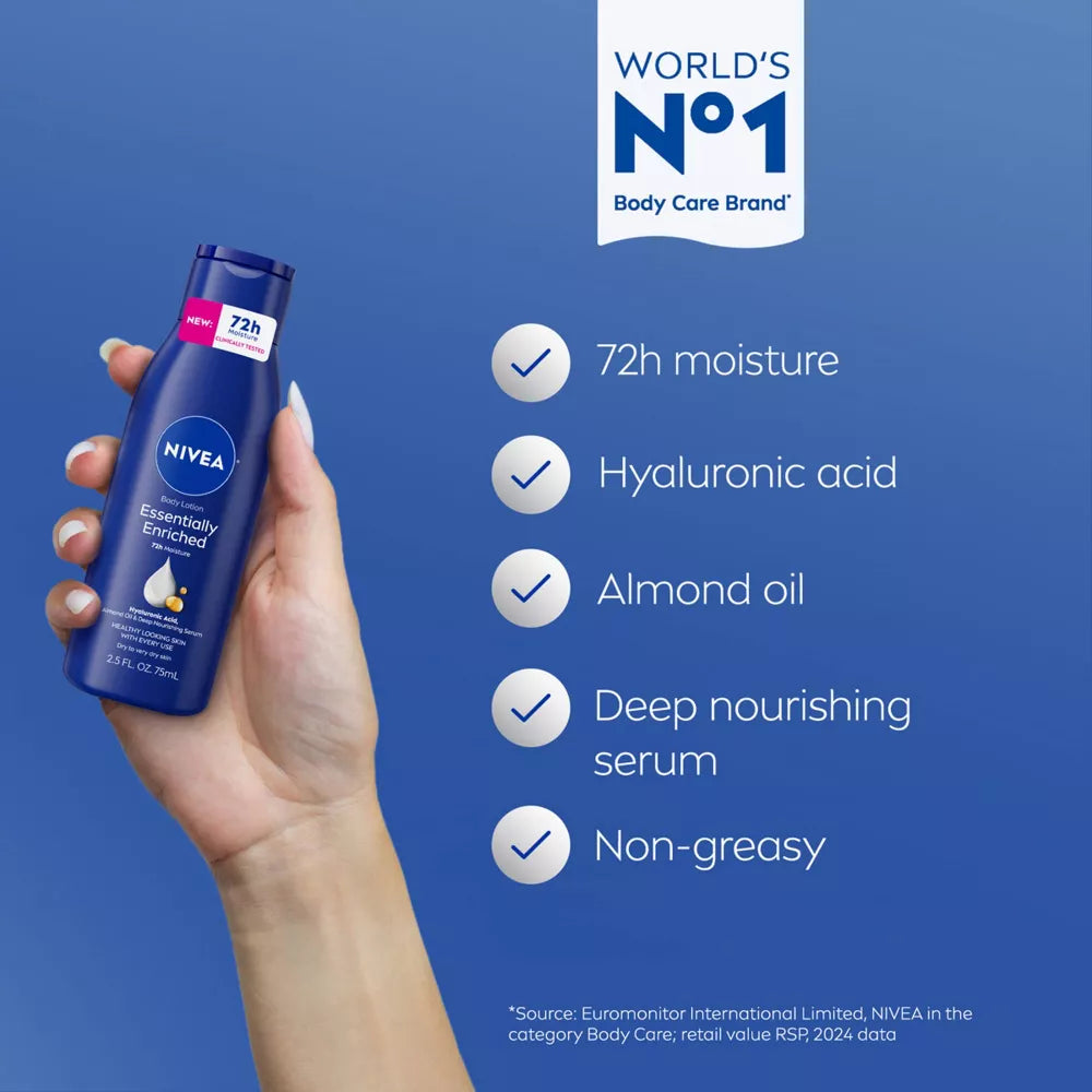 NIVEA Essentially Enriched Body Lotion - Fresh, 2.5 oz-072140013028-LR-309230-4-LR eShop