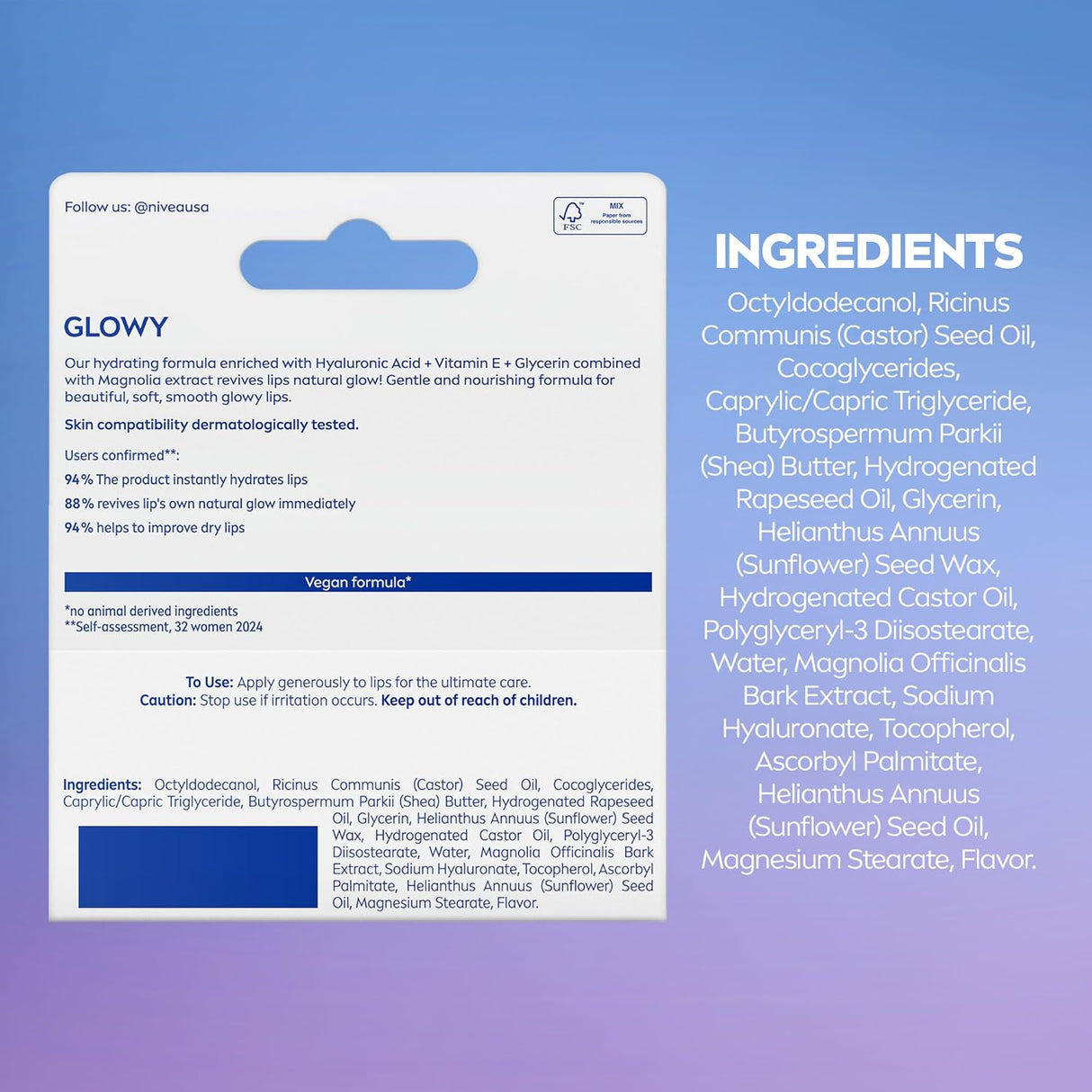 NIVEA Glowy Lips Vegan Lip Balm - Clear-072140042868-LR-362722-10-LR eShop