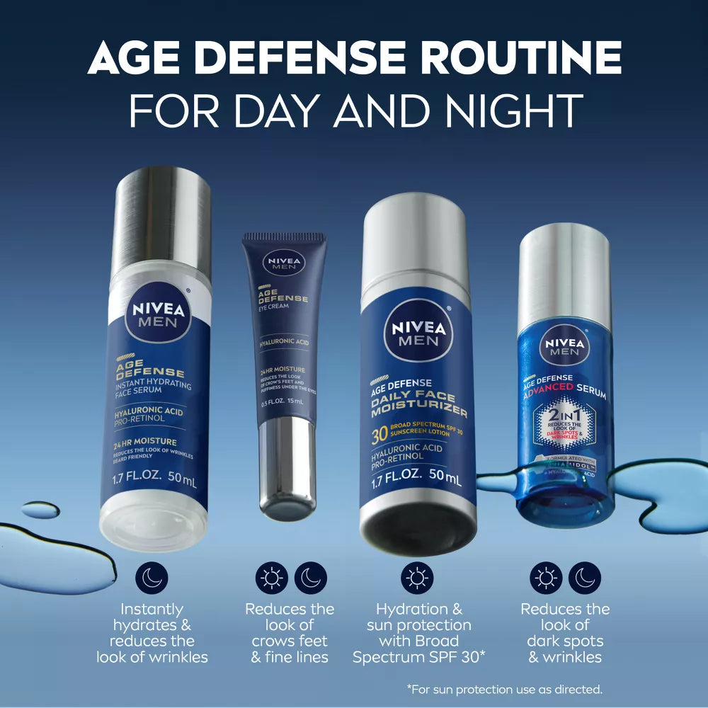 NIVEA MEN Age Defense Daily Face Moisturizer with SPF 30, 1.7 oz-072140039394-LR-362718-10-LR eShop